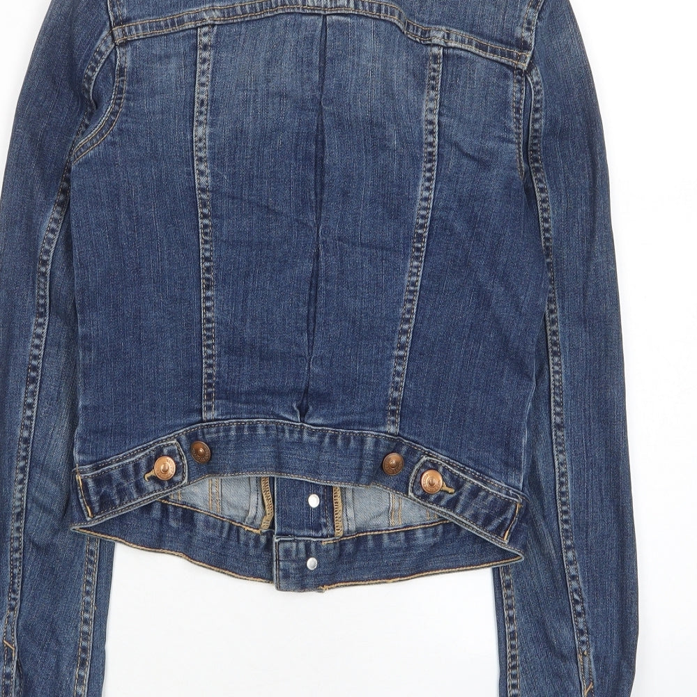Jacket Womens Blue Jacket Size 4 Button