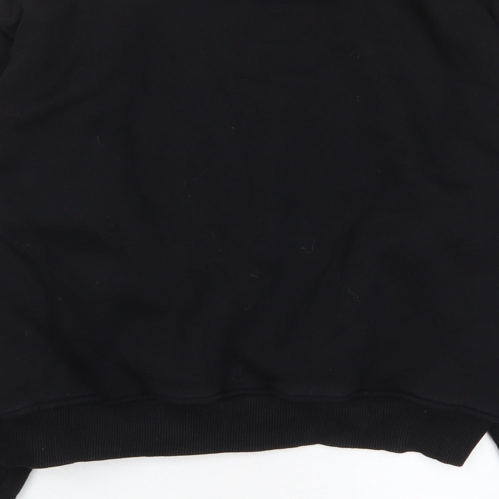 Glamify Womens Black Cotton Pullover Sweatshirt Size M Pullover