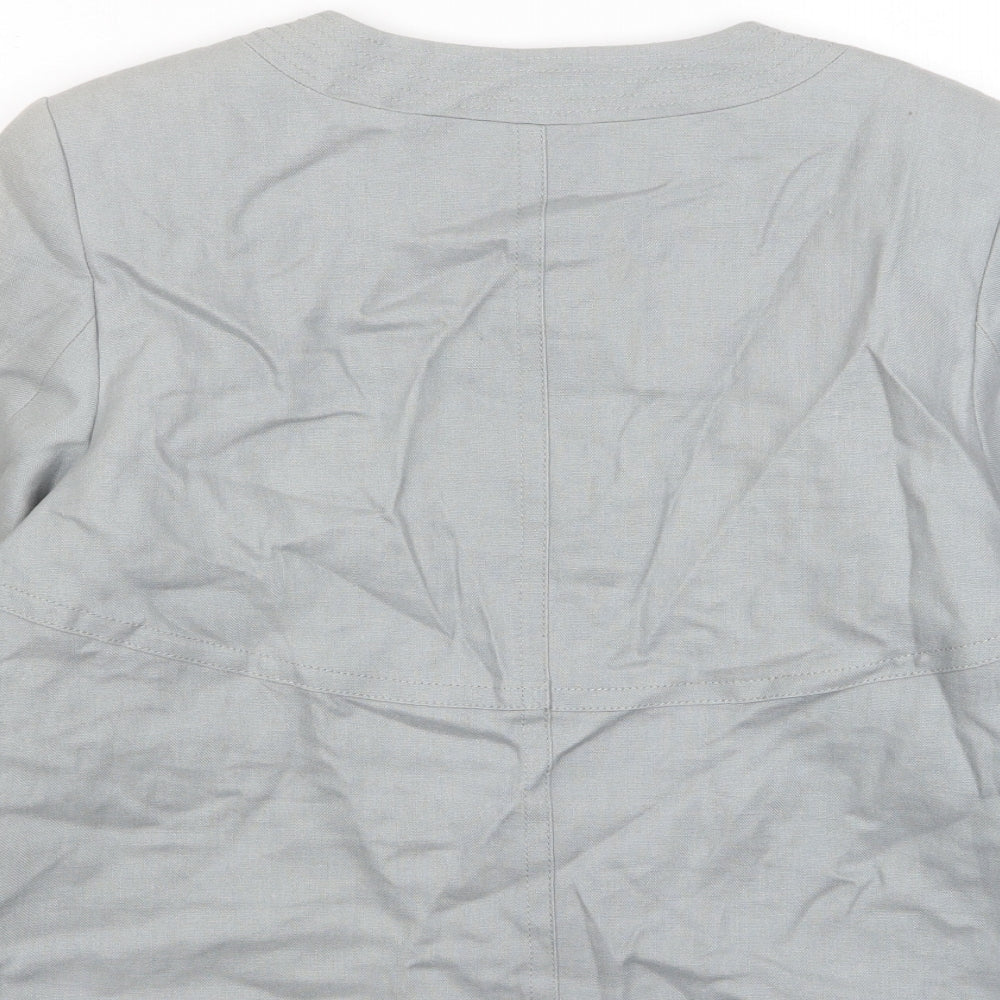 NEXT Womens Grey Jacket Size 12 Button - Pockets
