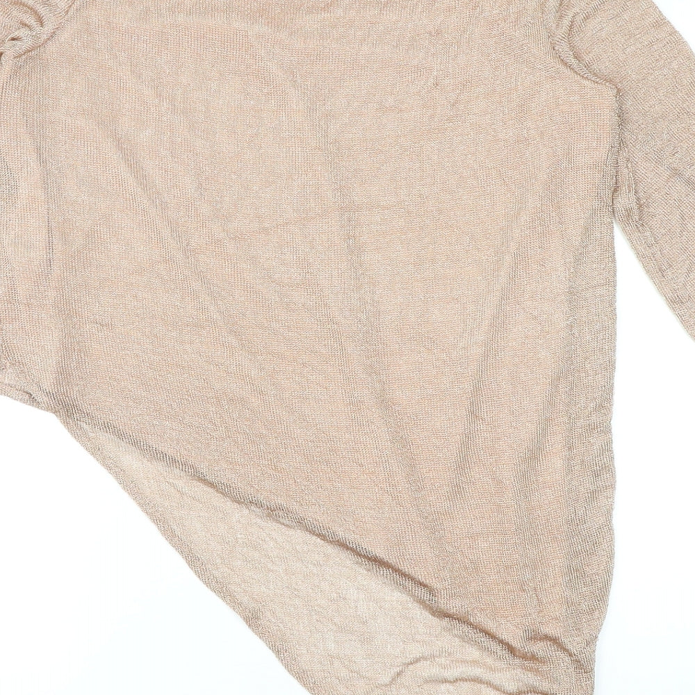 Per Una Womens Pink Viscose Basic Blouse Size 16 Round Neck
