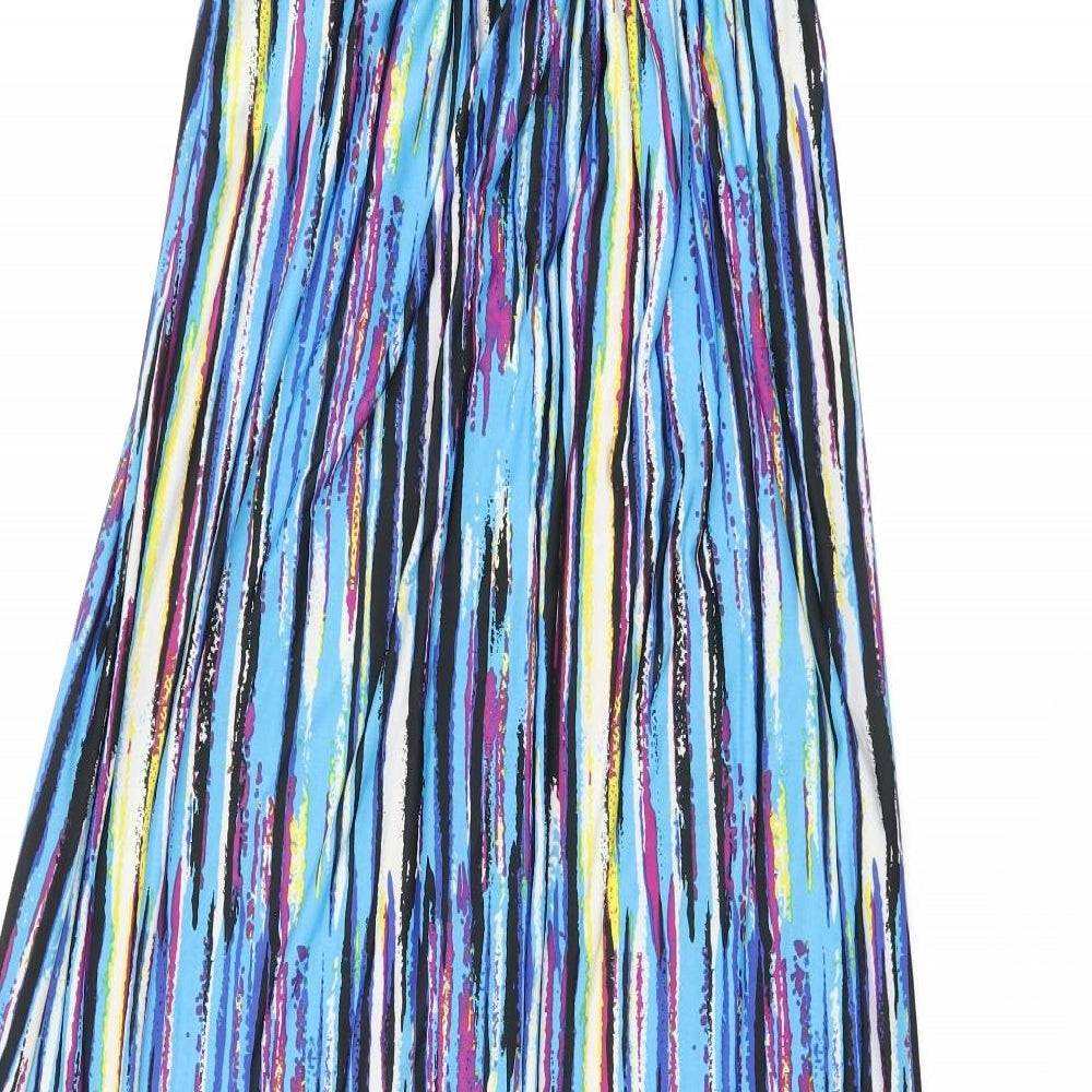 Stella Womens Multicoloured Geometric Polyester Maxi Size M V-Neck Pullover