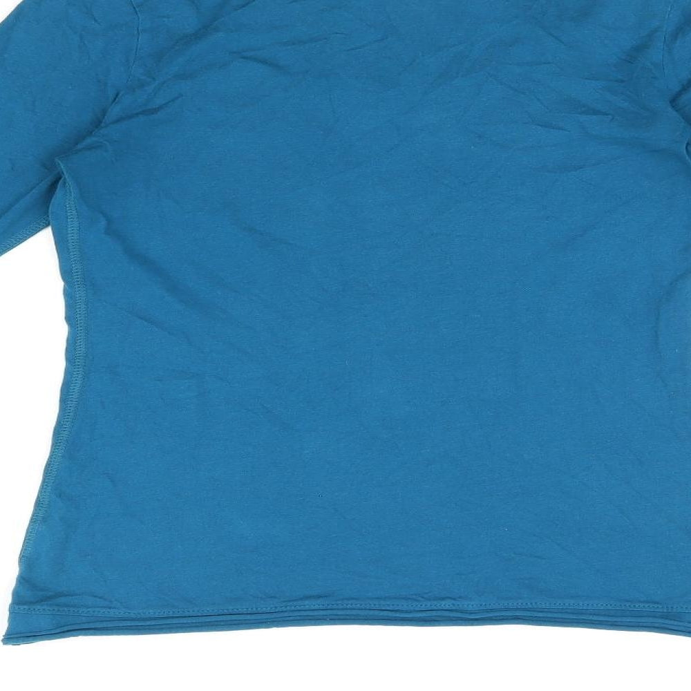 Cora Kemperman Womens Blue Cotton Basic T-Shirt Size XS Round Neck