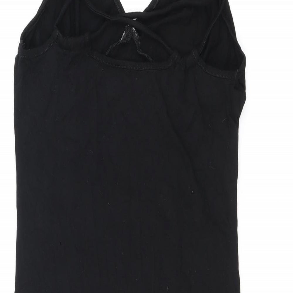ASOS Womens Black Polyester Bodycon Size 10 V-Neck Pullover