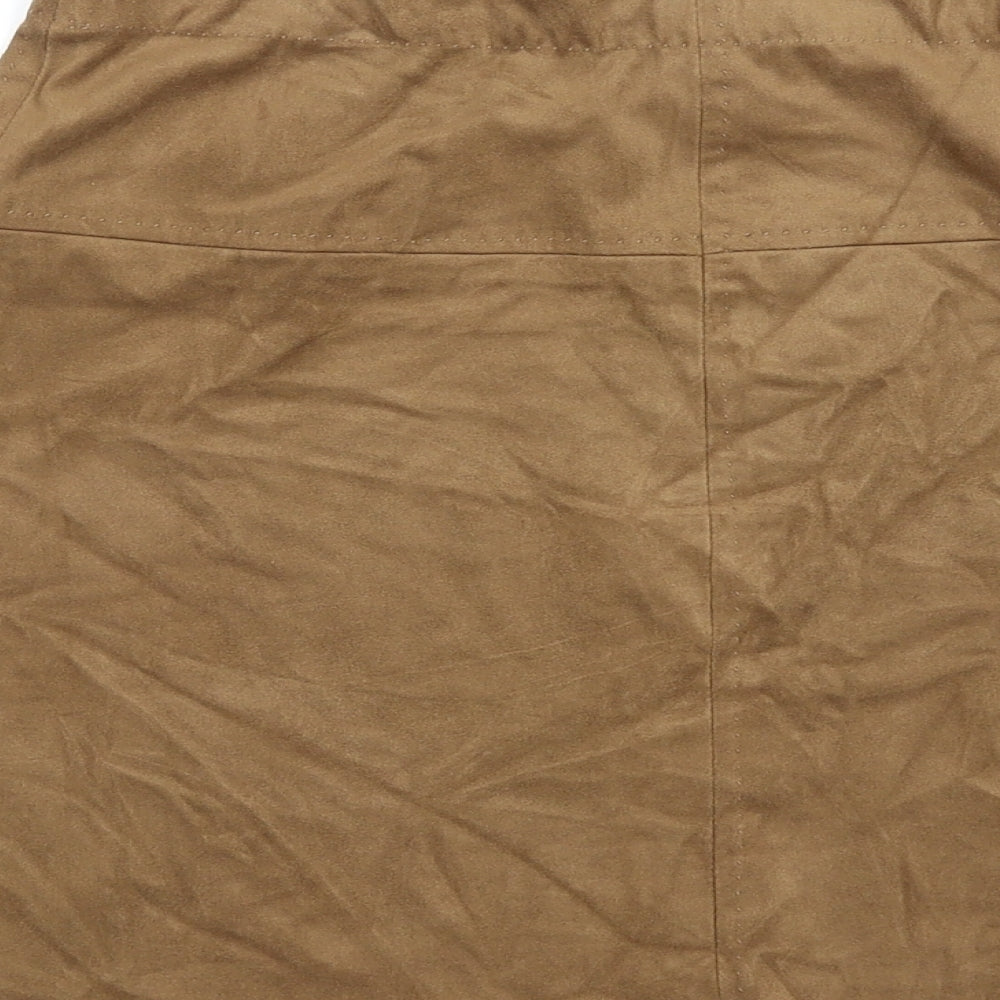 Max Studio Womens Brown Polyester Mini Skirt Size XS - Suede Style