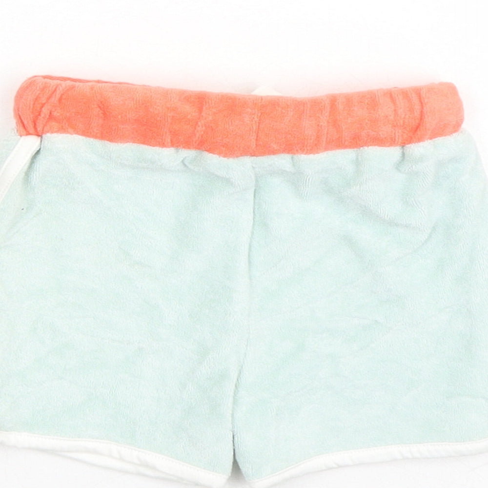 Marks & Spencer Baby Green Cotton Sweatpants Trousers Size 6-9 Months Drawstring - The Future Is Ours Elasticated Waist