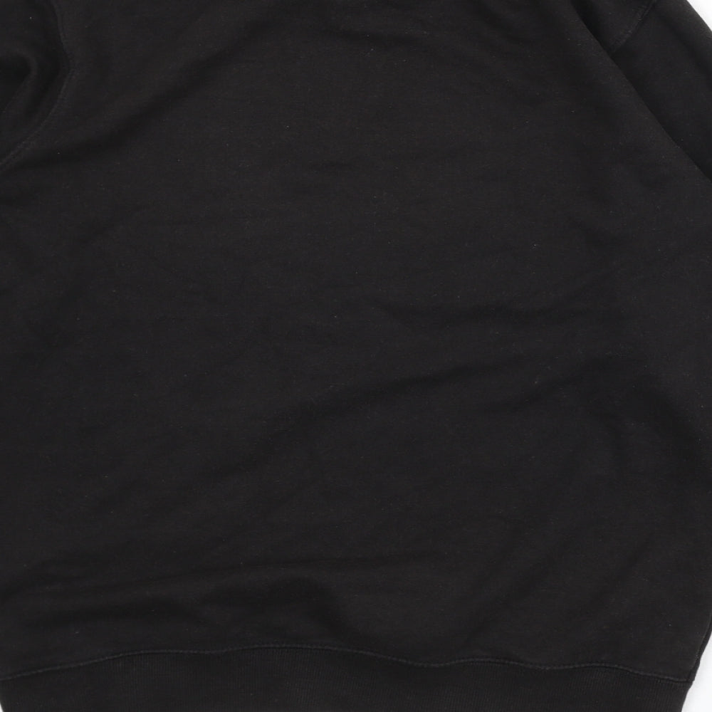 Boohoo Mens Black Cotton Pullover Sweatshirt Size L - Man