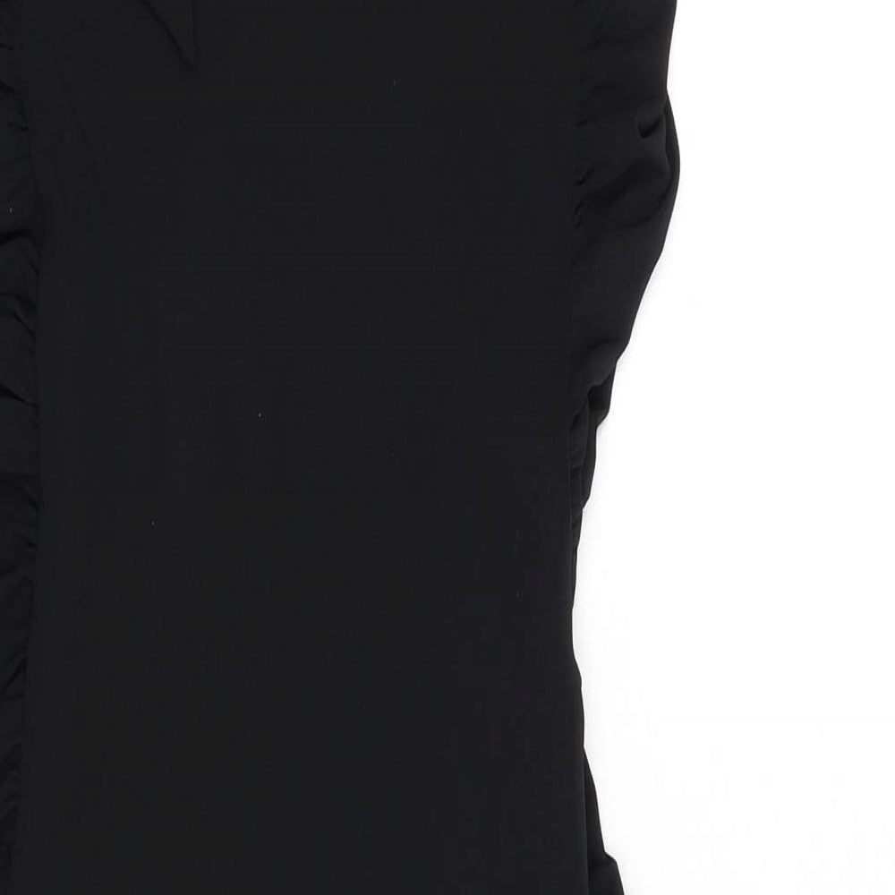 Morgan Womens Black Polyester Bodycon Size M Halter Tie