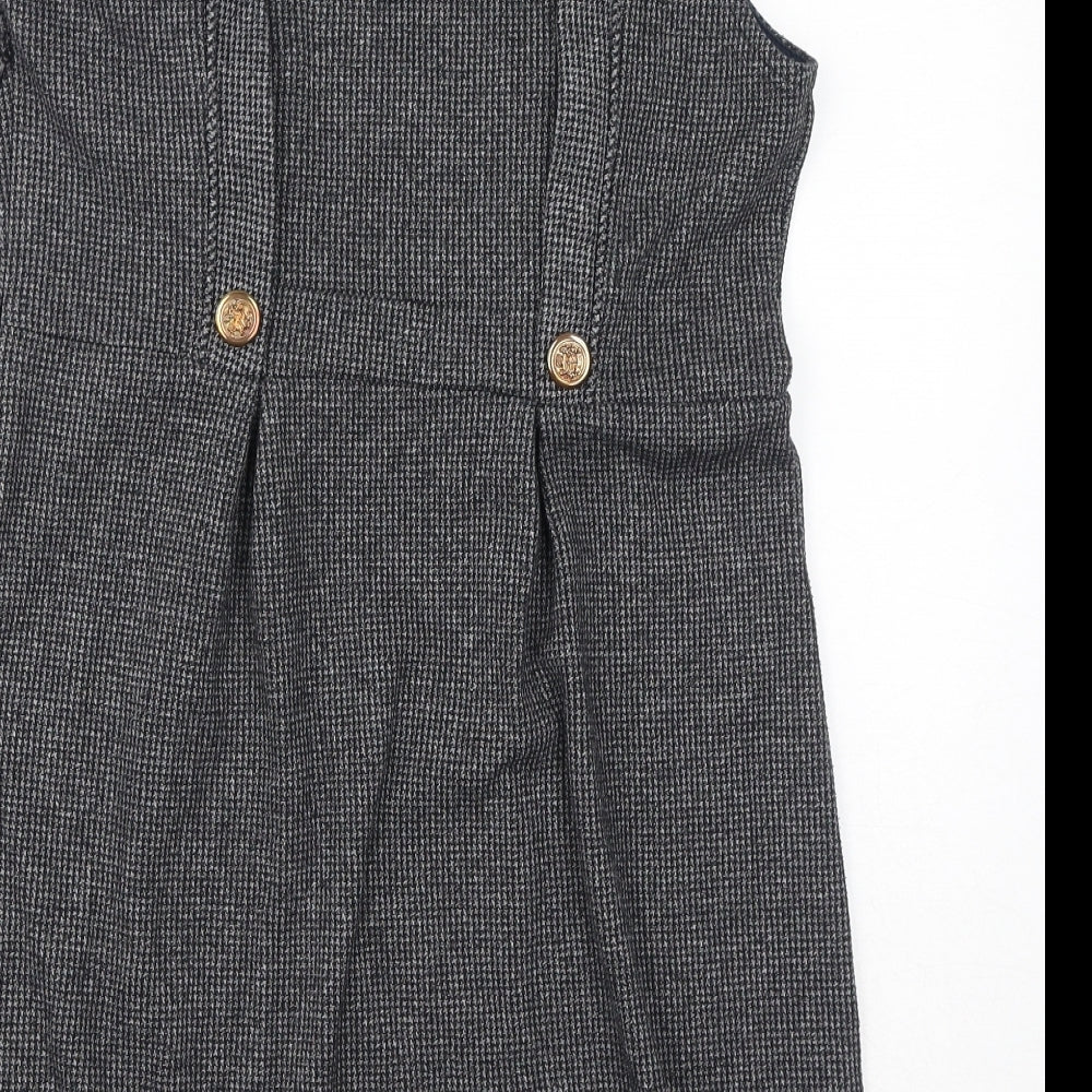 m butterfly Womens Grey Viscose Tank Dress Size L Round Neck Zip