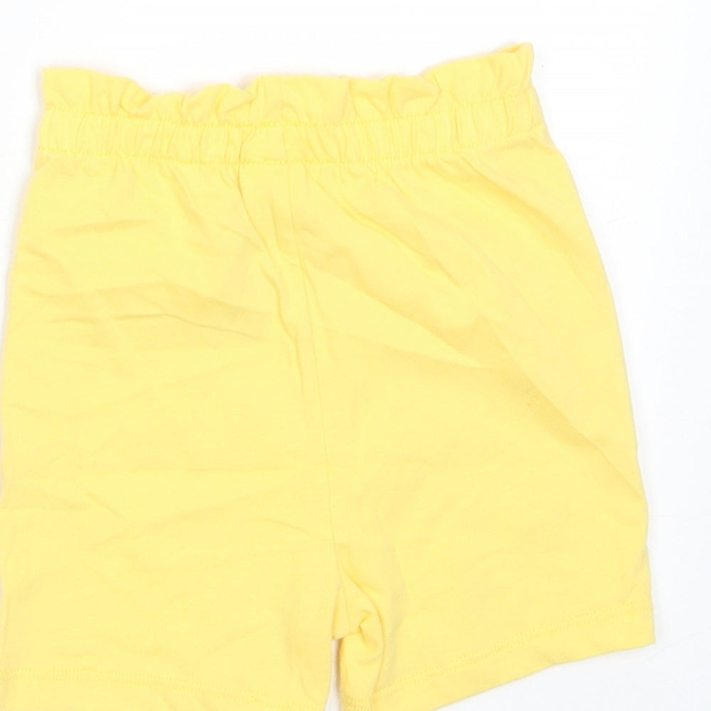 Marks & Spencer Girls Yellow Camel Cropped Trousers Size 12-18 Months Pullover - Embroidered