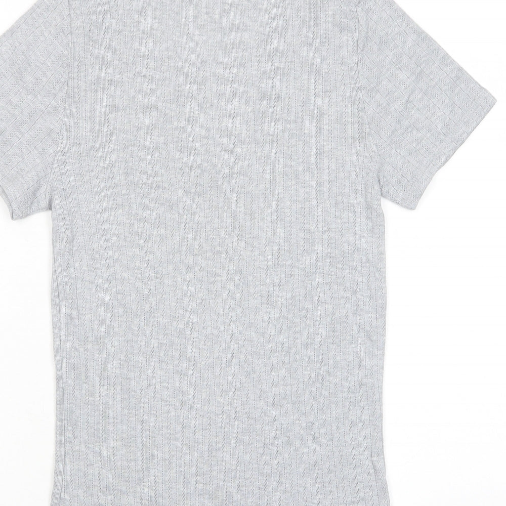 Marks and Spencer Womens Red Polyester Basic T-Shirt Size 12 V-Neck - Lace
