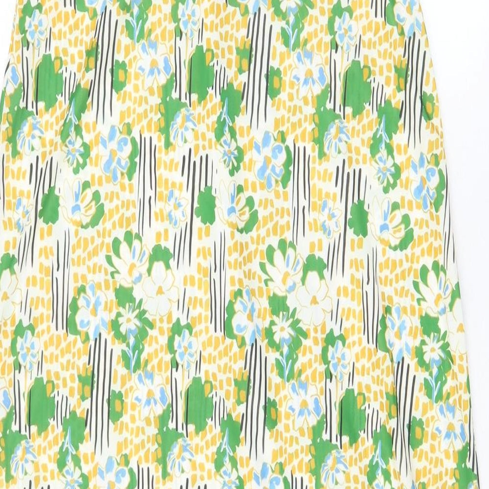 Zara Womens Multicoloured Geometric Polyester A-Line Size S Off the Shoulder Pullover