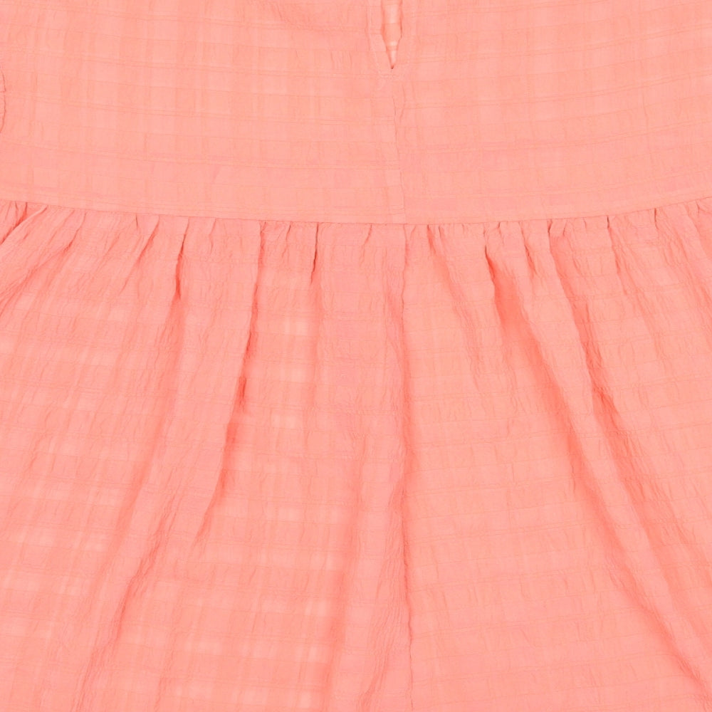 Simply Be Womens Pink Polyester Basic T-Shirt Size 14 Crew Neck - Pleated