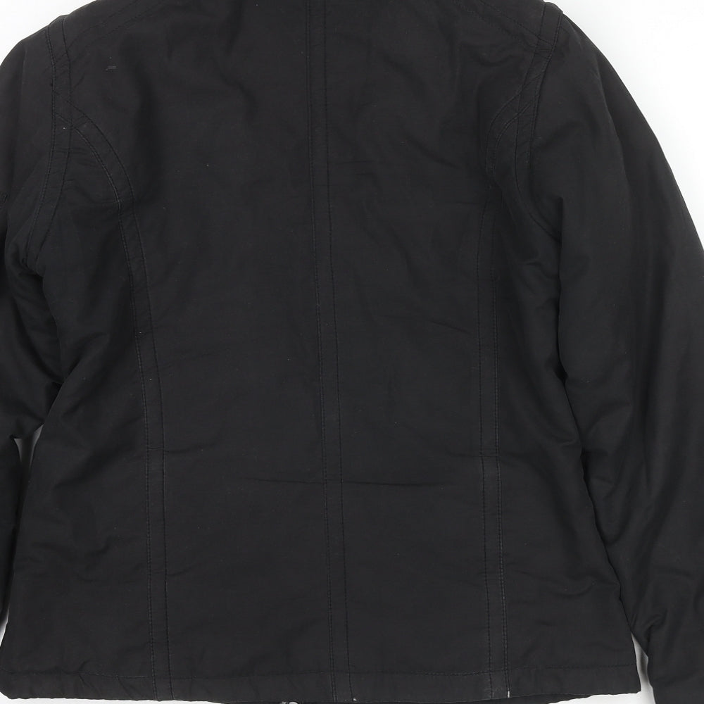 Etam Womens Black Jacket Size 12 Zip