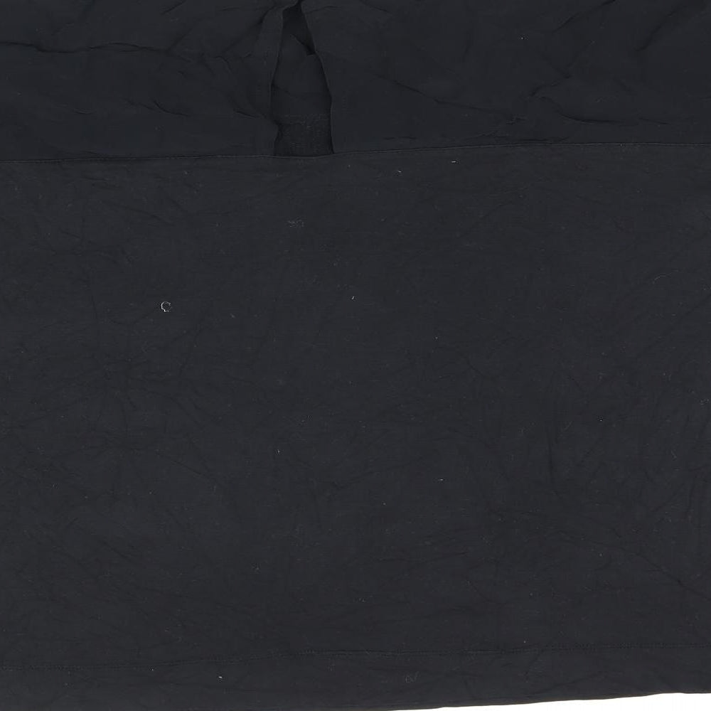 NEXT Womens Black Viscose Basic T-Shirt Size 10 Round Neck