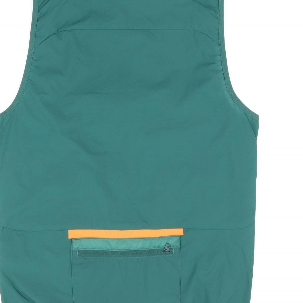 H&M Womens Green Gilet Jacket Size S Zip