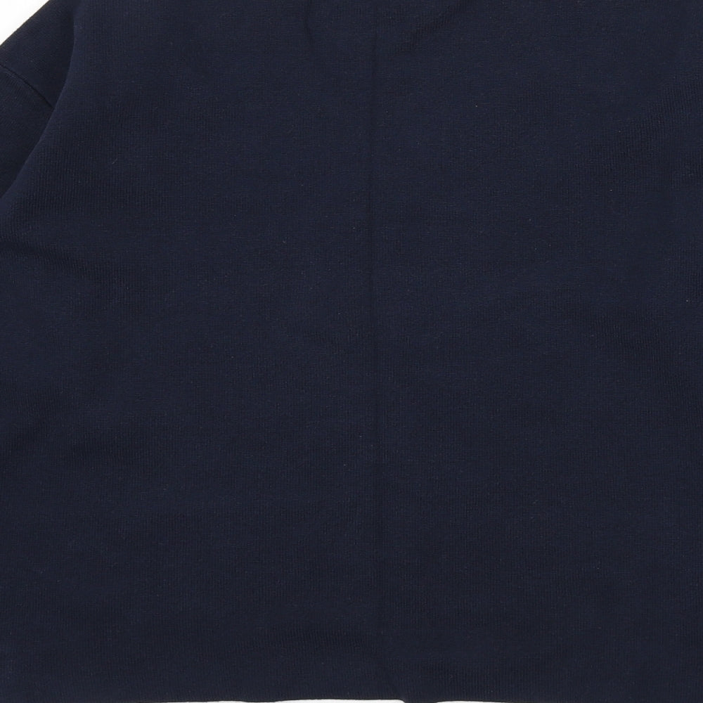 Marks & Spencer Womens Blue V-Neck Cotton Pullover Jumper Size M