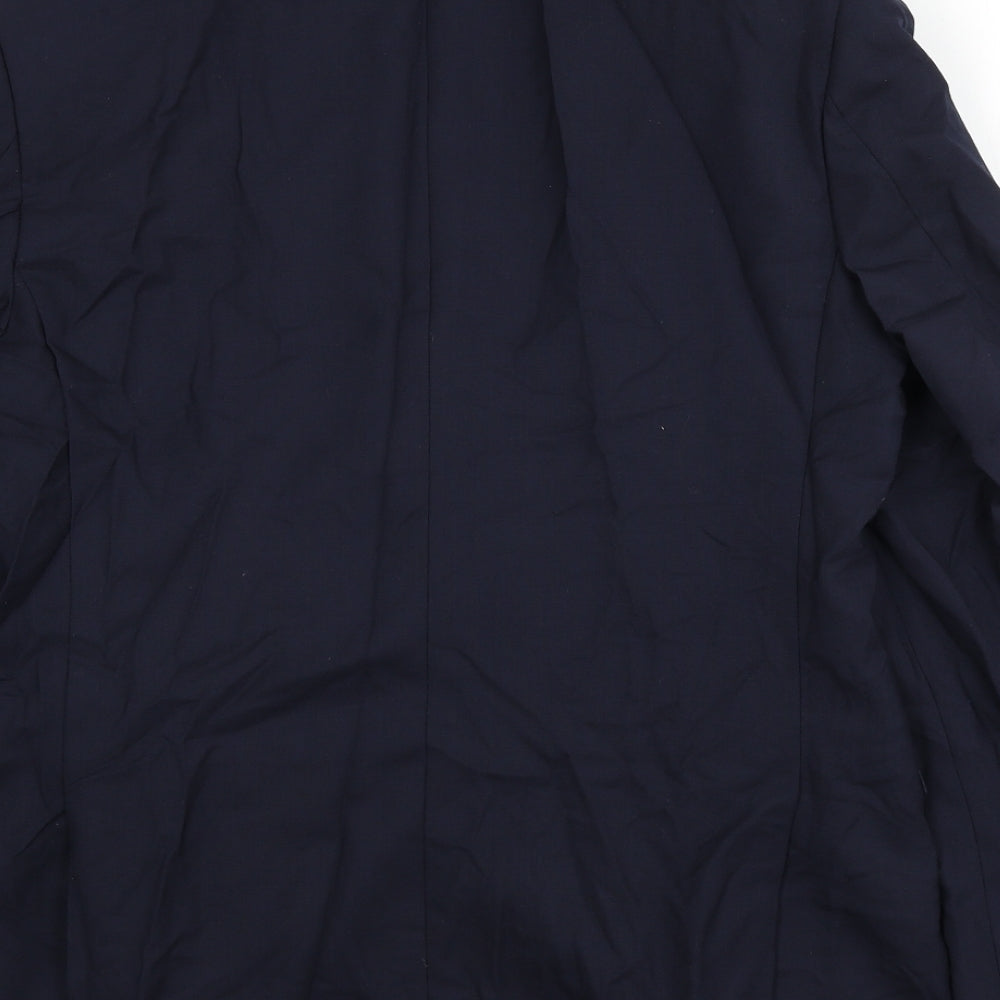 Marks & Spencer Mens Blue Wool Jacket Suit Jacket Size 38 Regular