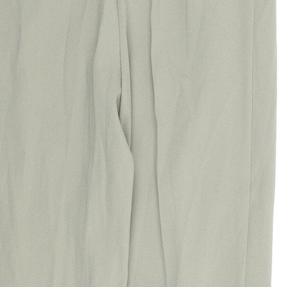 Marks and Spencer Womens Green Polyester Trousers Size 8 L26 in Regular