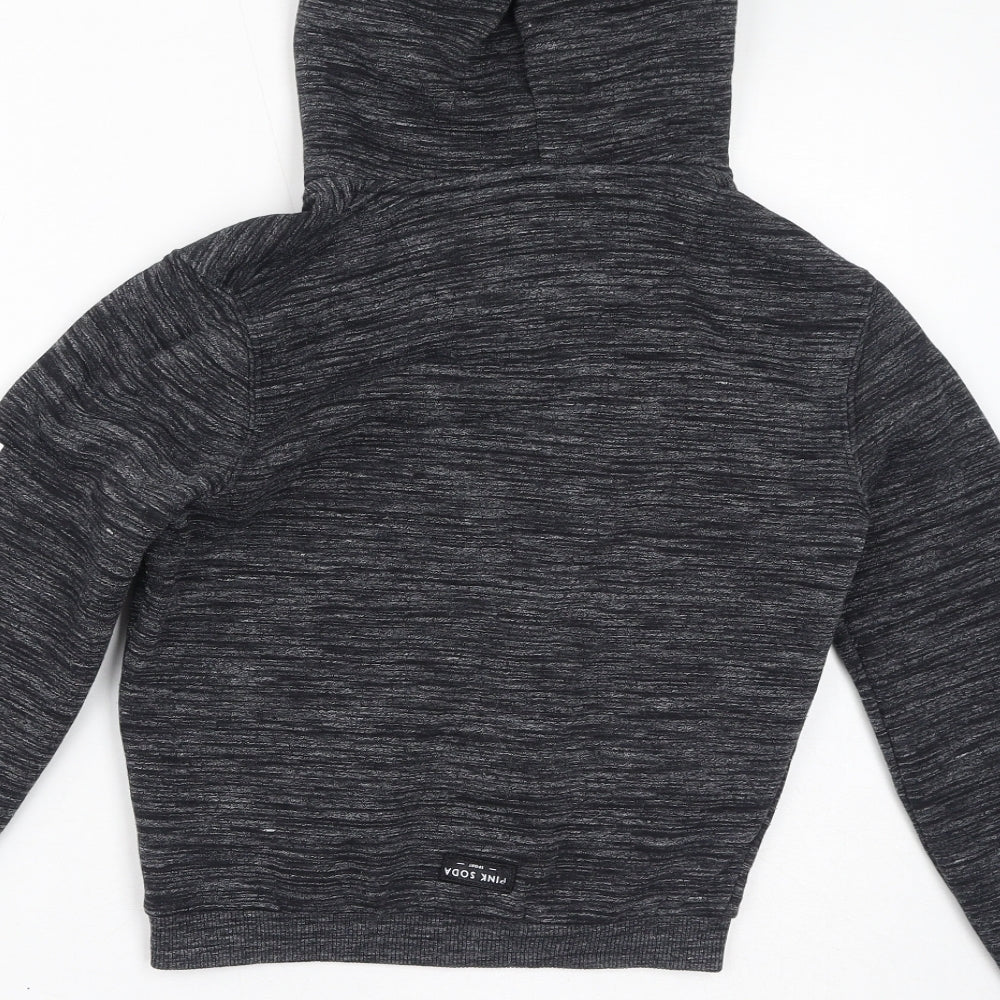 Pink Soda Womens Grey Cotton Pullover Hoodie Size 4 Pullover