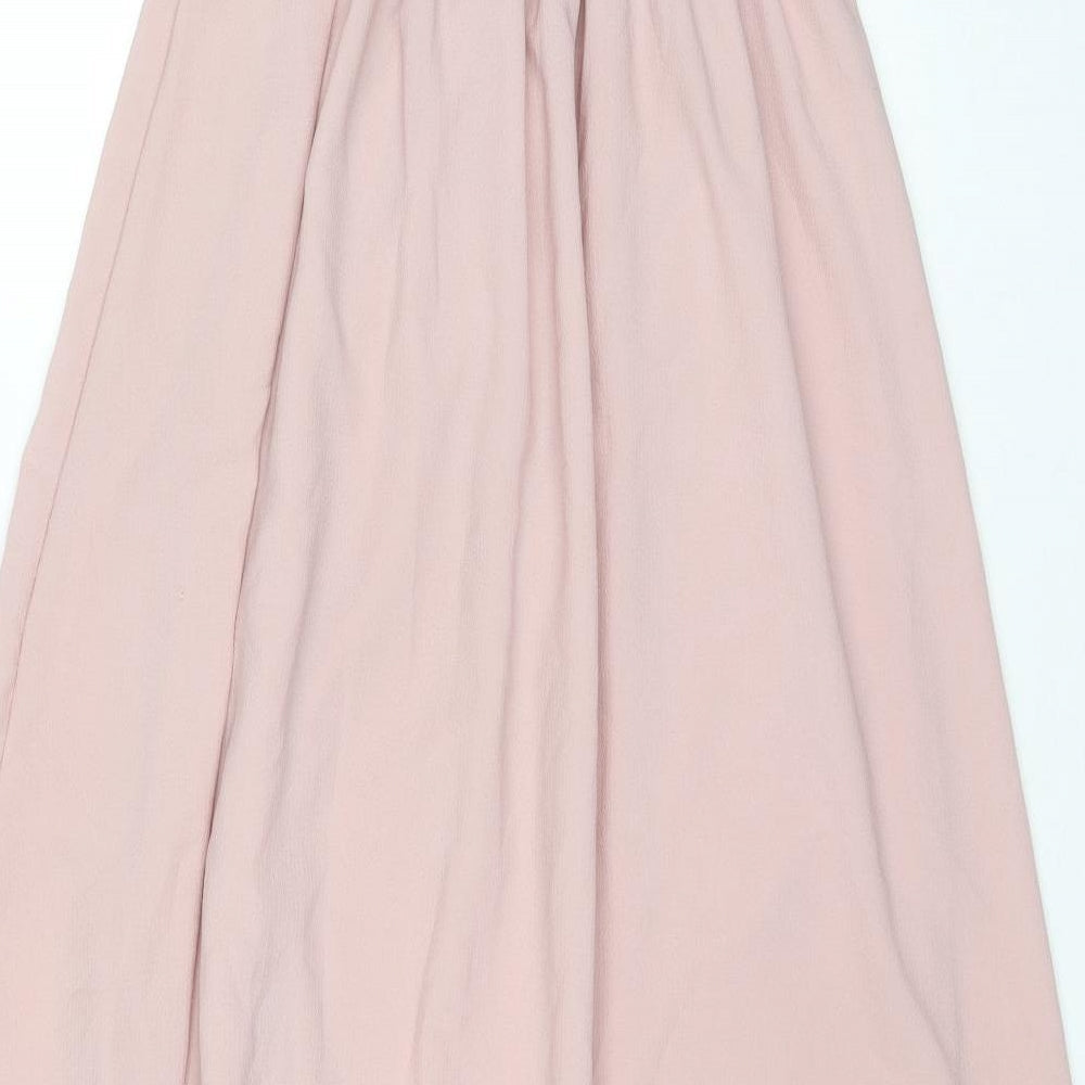 Made in Italy Womens Pink Polyester Maxi Size 18 Off the Shoulder Pullover