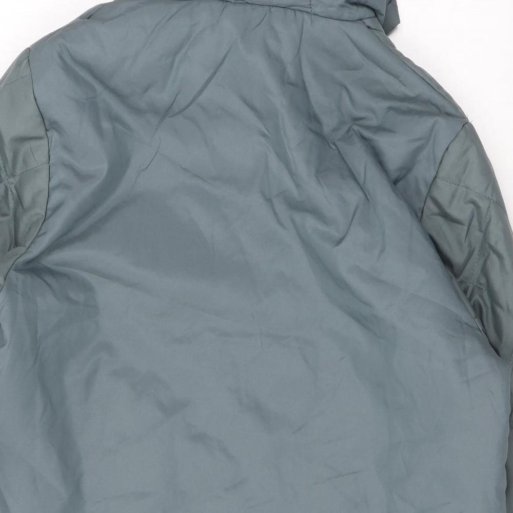 Anne De Lancay Womens Blue Rain Coat Coat Size S Zip