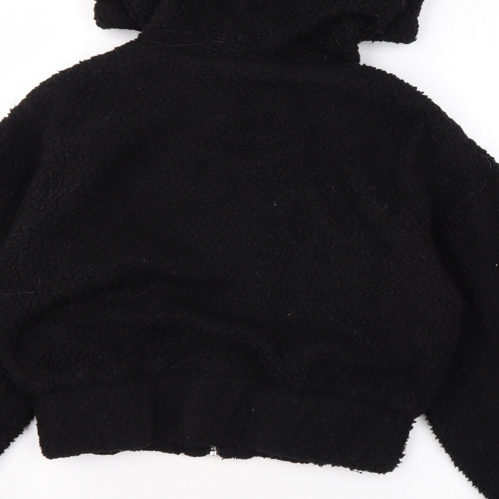PRETTYLITTLETHING Womens Black Jacket Size 4 Zip
