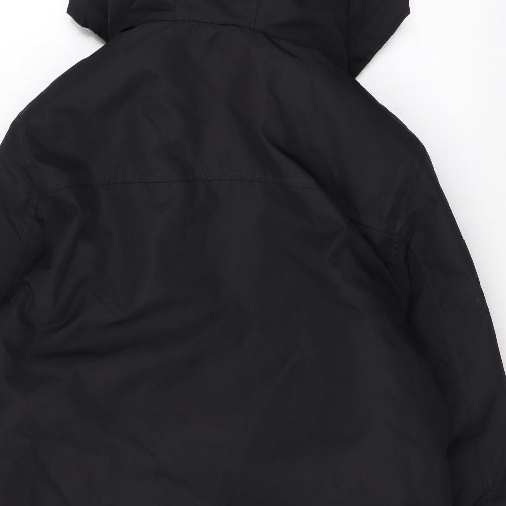 Bershka Mens Black Rain Coat Coat Size S Zip