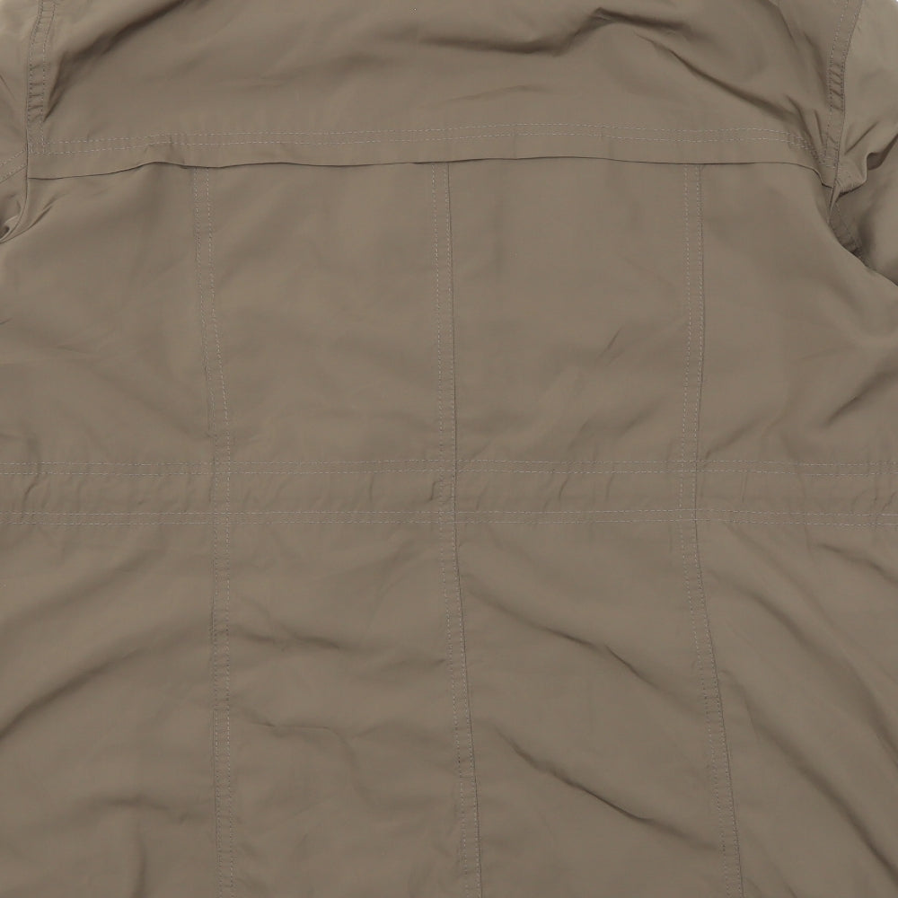 Classic Womens Brown Rain Coat Coat Size 14 Zip