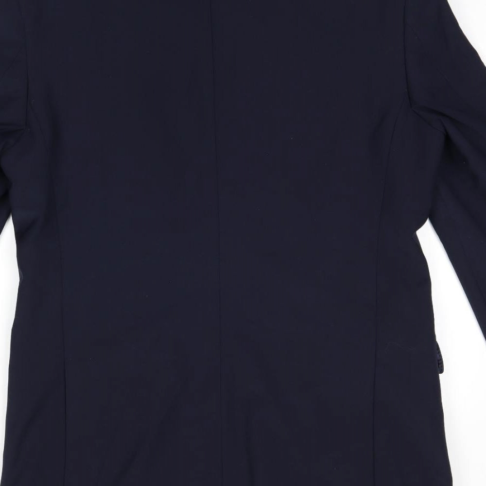 Marks & Spencer Mens Blue Wool Jacket Suit Jacket Size 38 Regular