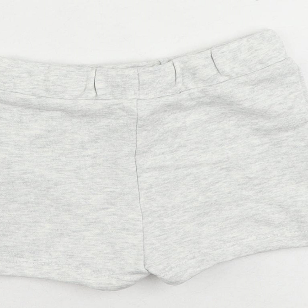 Marks and Spencer Baby Grey Cotton Jogger Trousers Size 6-9 Months Drawstring - Cropped