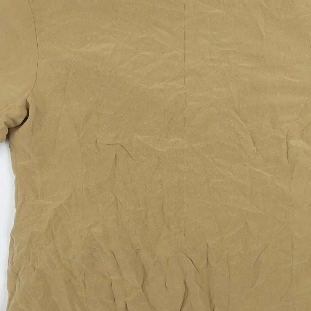 Touch Of Silk Womens Beige Jacket Blazer Size 14 Button