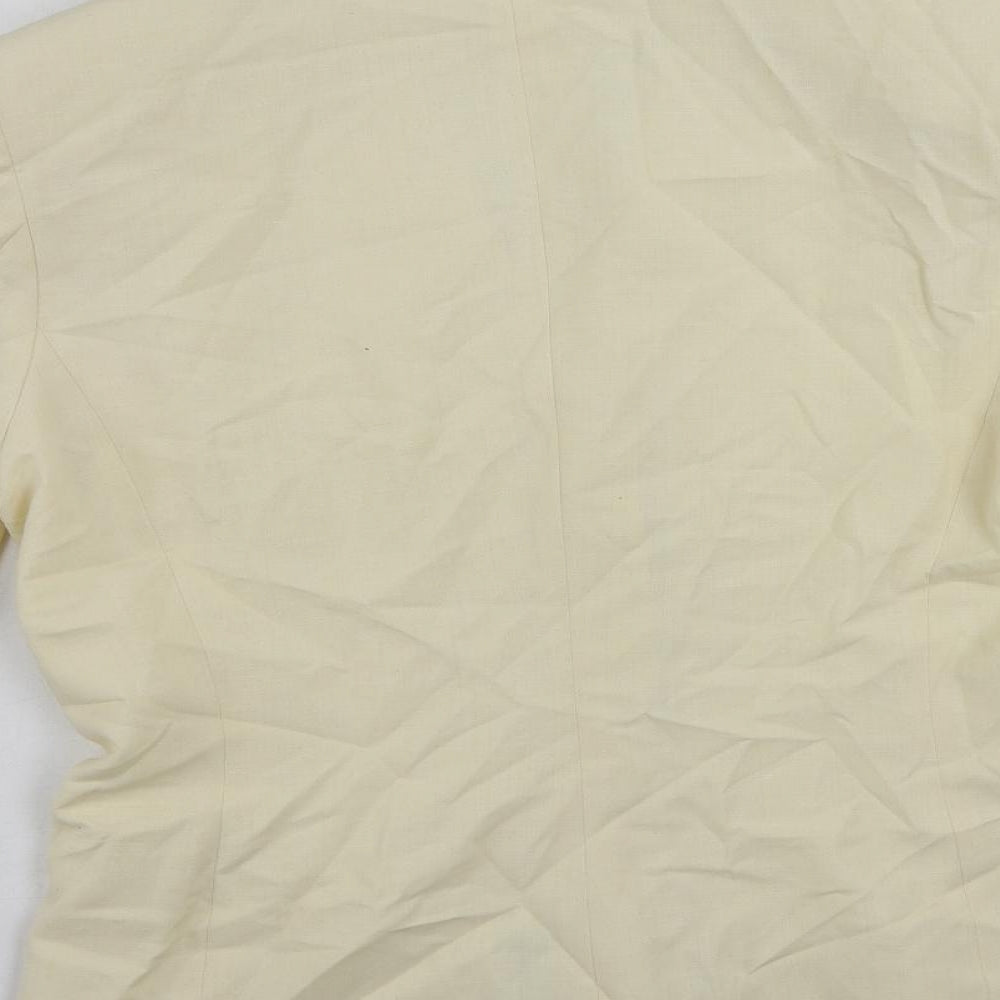 Bickler Womens Ivory Jacket Blazer Size 14 Button