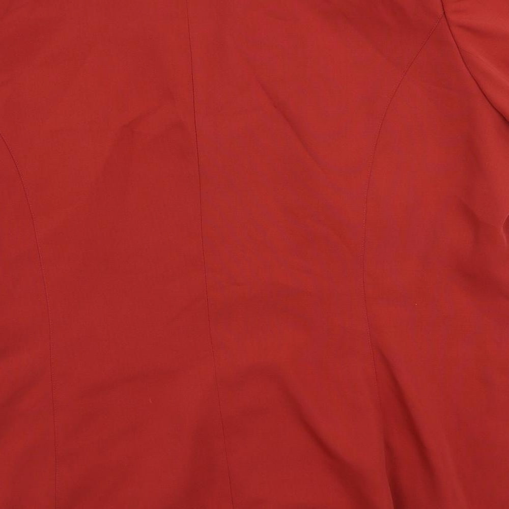 Ann Harvey Womens Red Jacket Coat Size 20 Button