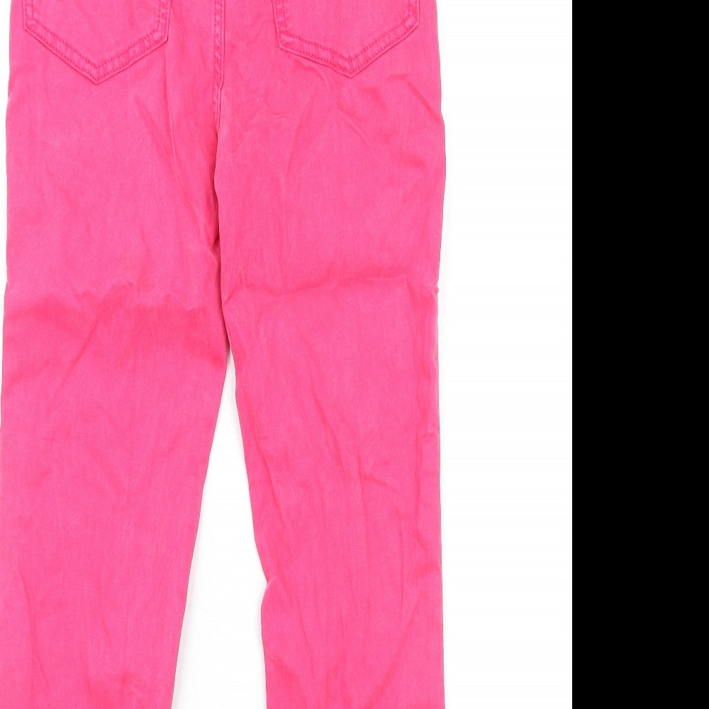 Marks & Spencer Womens Pink Cotton Skinny Jeans Size 6 L24 in Regular Zip