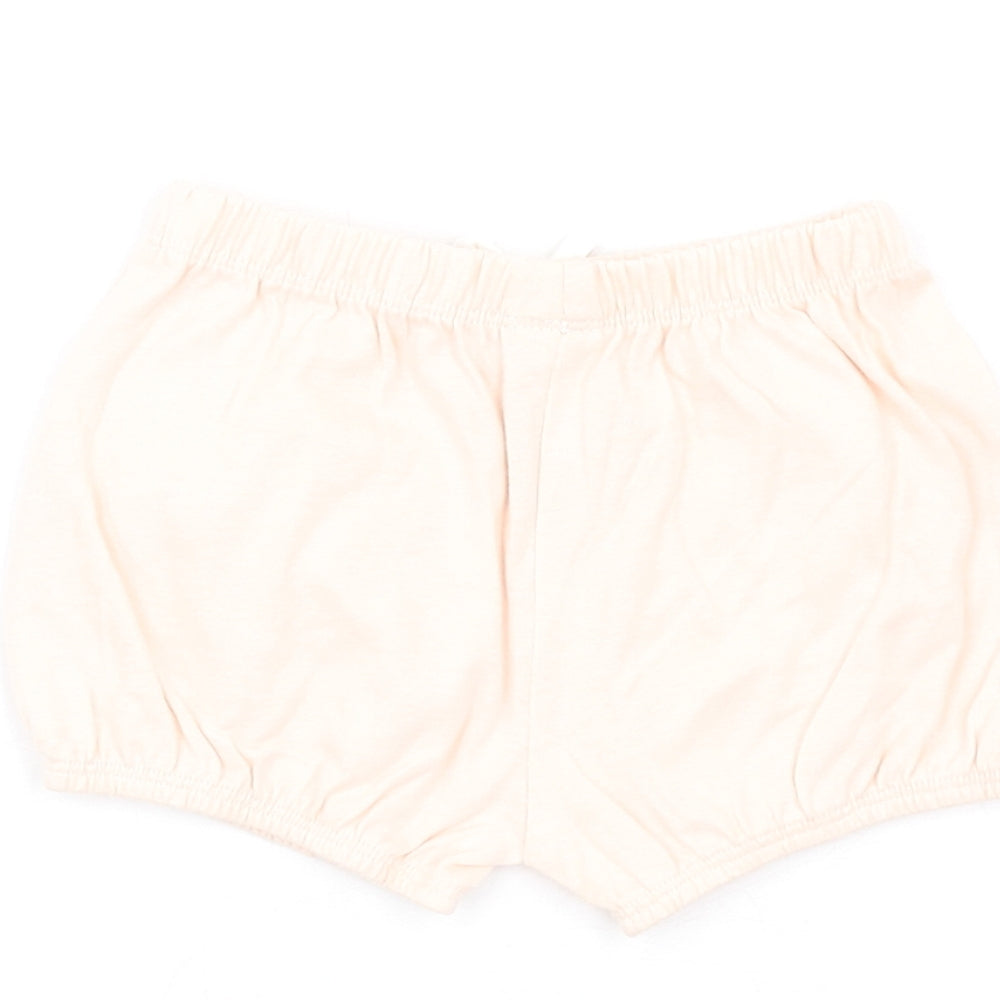 Marks & Spencer Girls Pink Cotton Shorts Outfit/Set Size 0-3 Months Pullover
