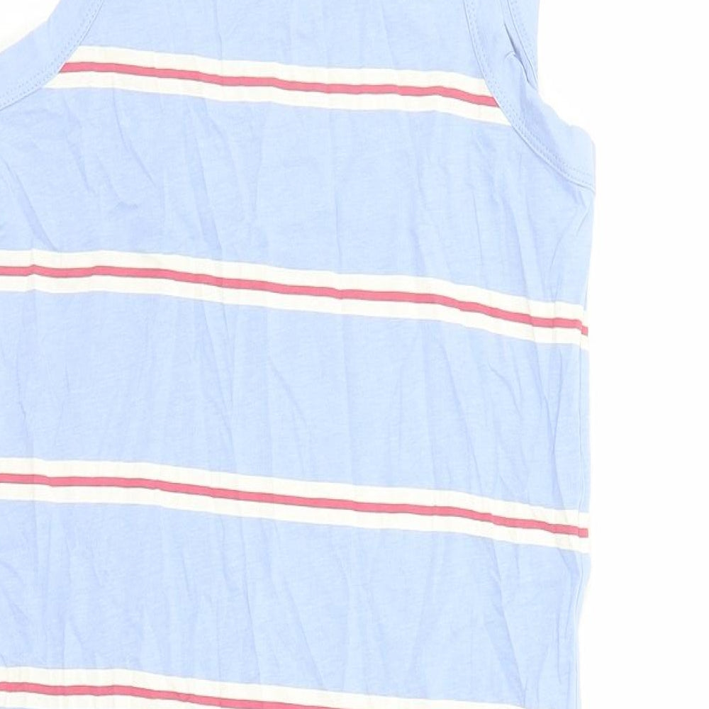 Marks & Spencer Womens Blue Striped Cotton Top Dress Size S