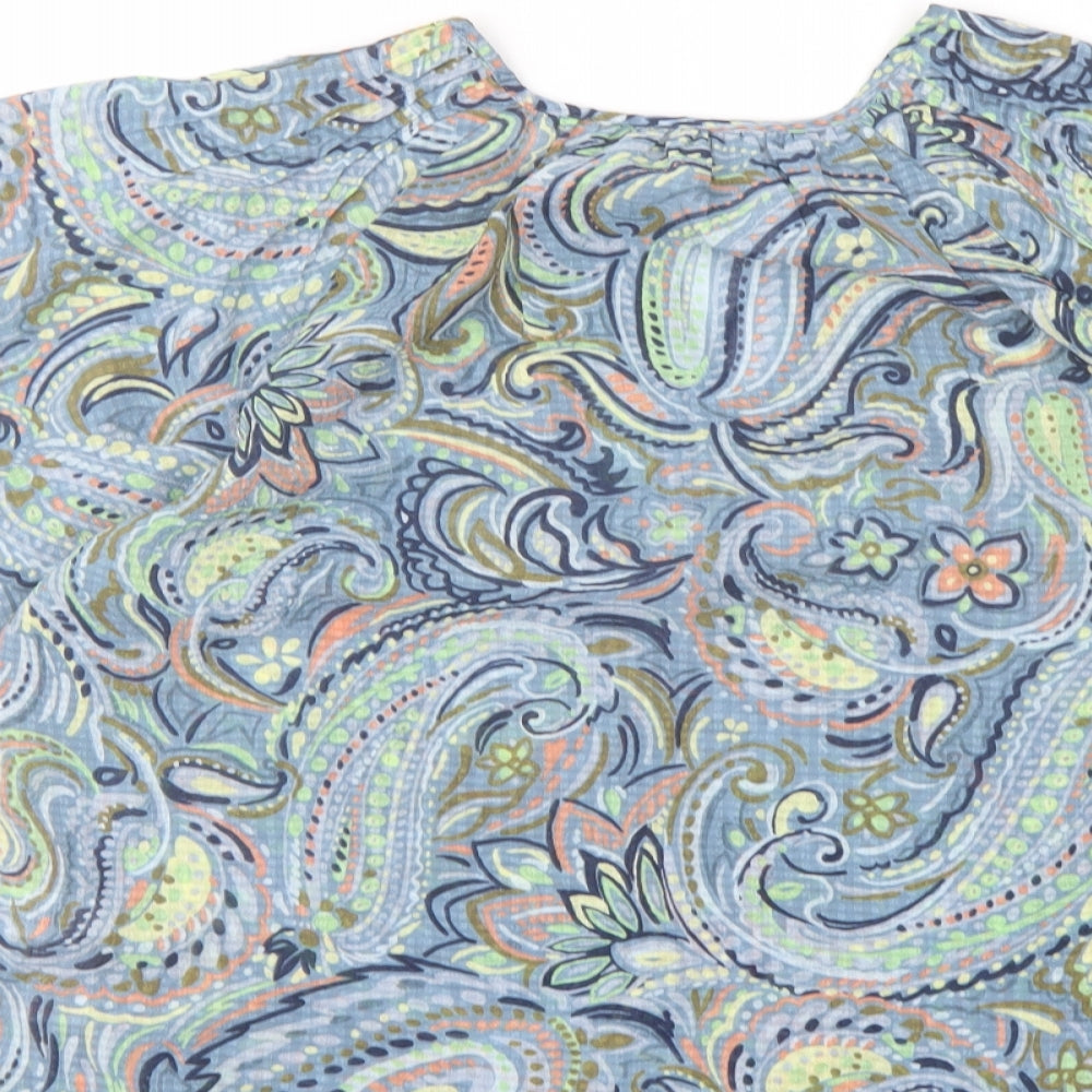 NEXT Womens Multicoloured Paisley Polyester Basic Blouse Size 6 Round Neck