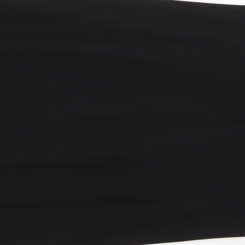 DKNY Womens Black Polyester Pencil Dress Size 12 Crew Neck Zip