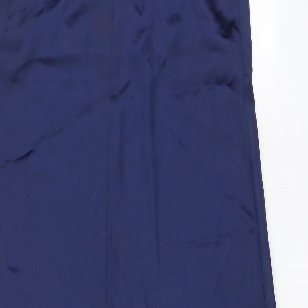 Zara Womens Blue Polyester A-Line Size S Halter Pullover