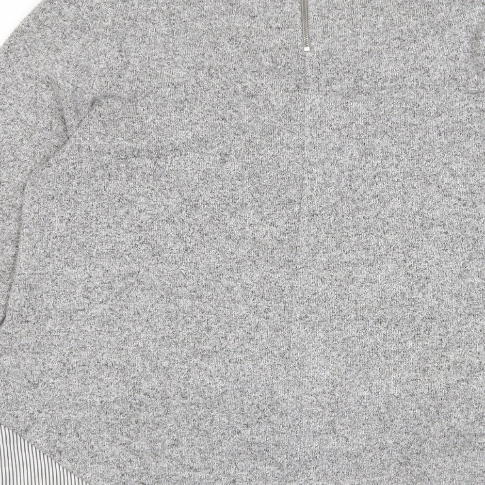 Maison de Nimes Womens Grey Crew Neck Viscose Pullover Jumper Size 12