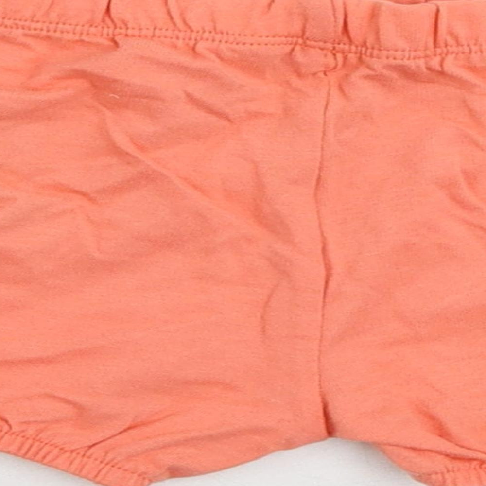 Marks & Spencer Baby Pink Cotton Cropped Trousers Size 3-6 Months Drawstring