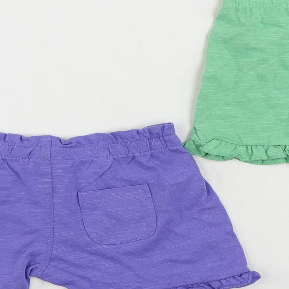 Marks & Spencer Baby Green Cotton Shorts Set Outfit/Set Size 3-6 Months