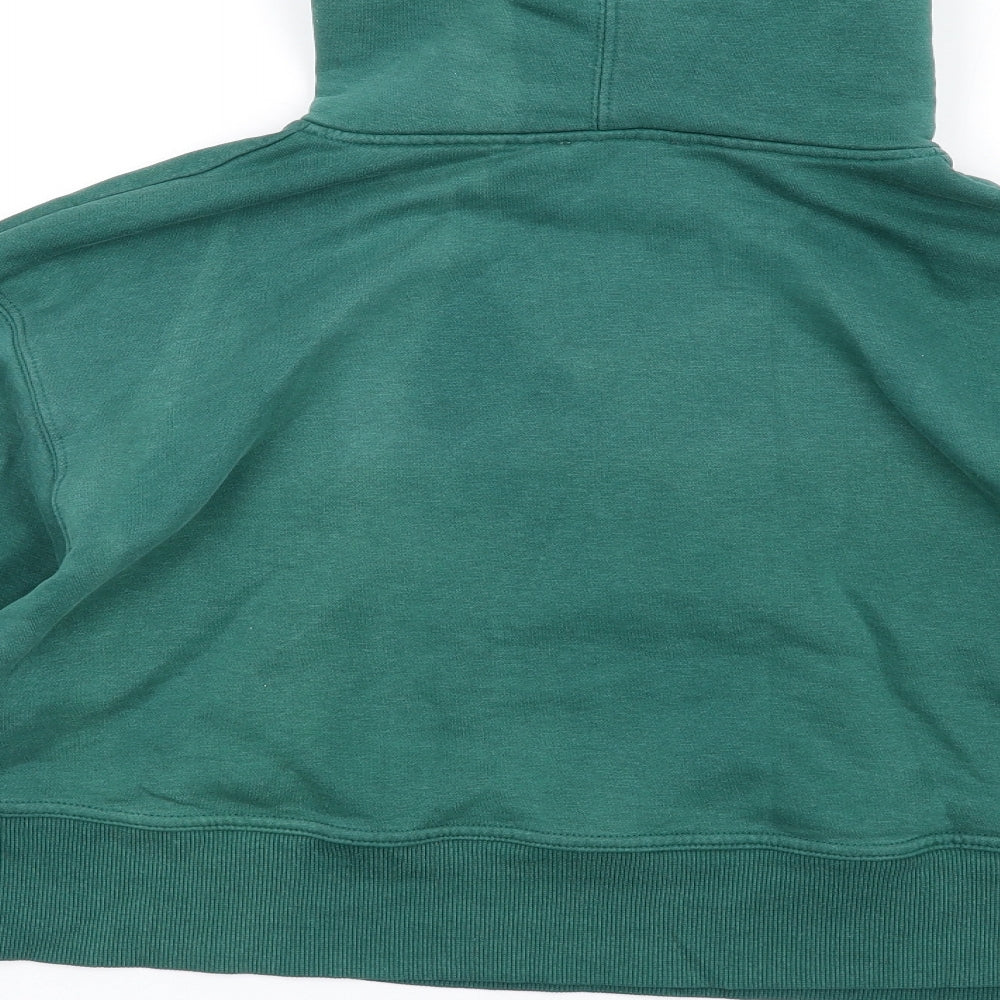 Zara Womens Green Cotton Pullover Hoodie Size S Pullover