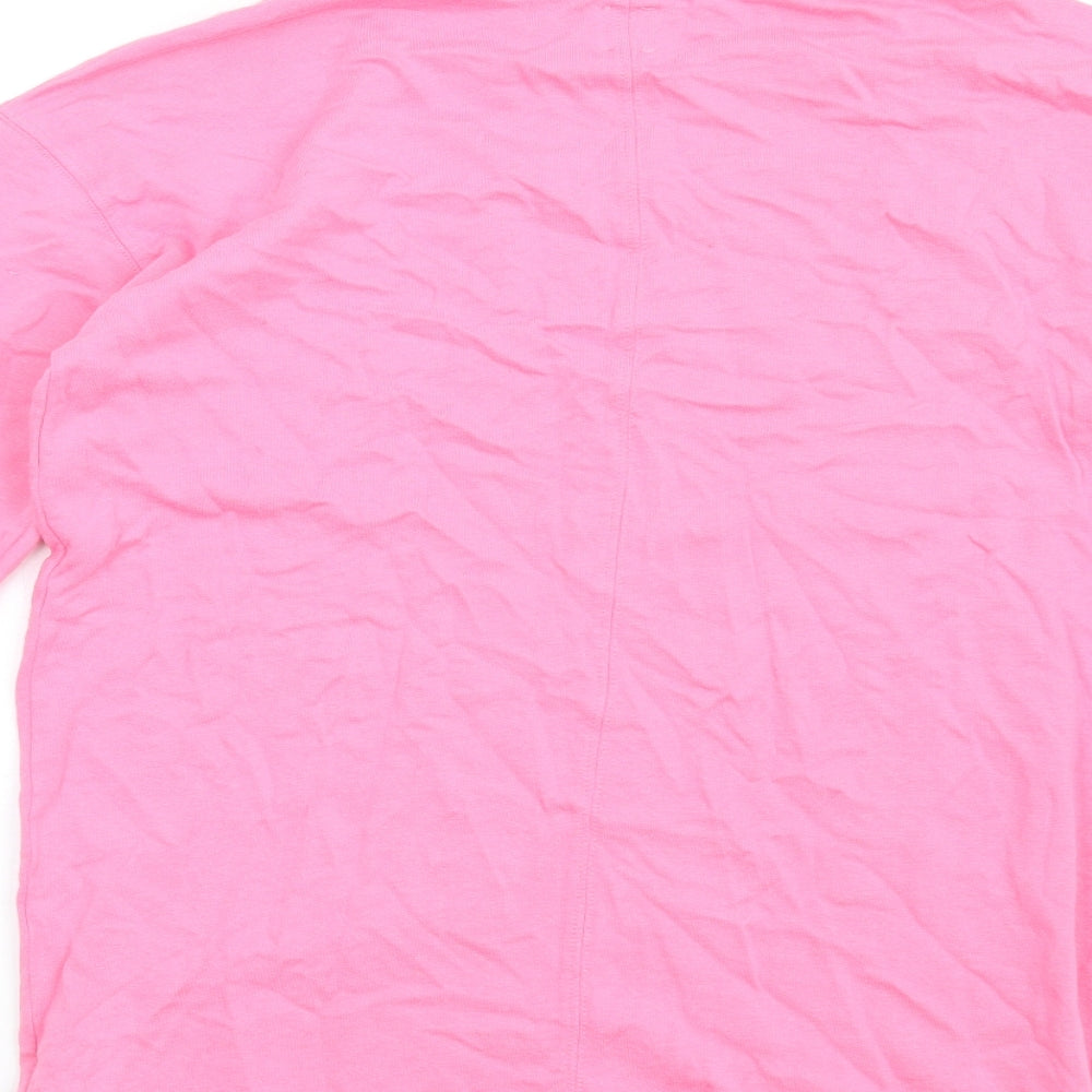 John Lewis Womens Pink Cotton Pullover Sweatshirt Size 12 Pullover