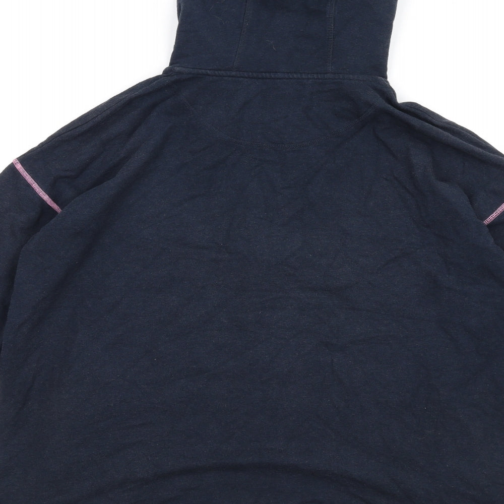 Bamboo Womens Blue Vinyl Pullover Hoodie Size 12 Zip