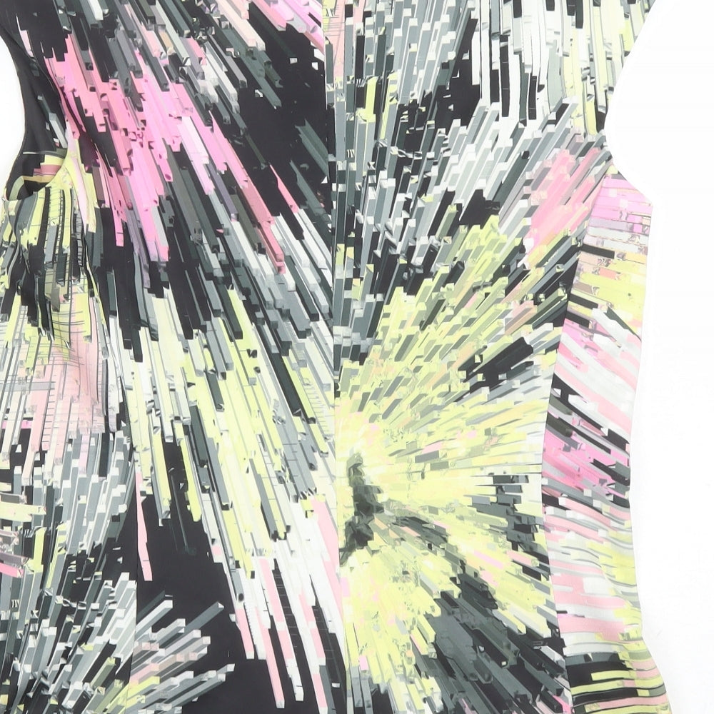 Per Una Womens Multicoloured Geometric Polyester Basic Tank Size 12 V-Neck