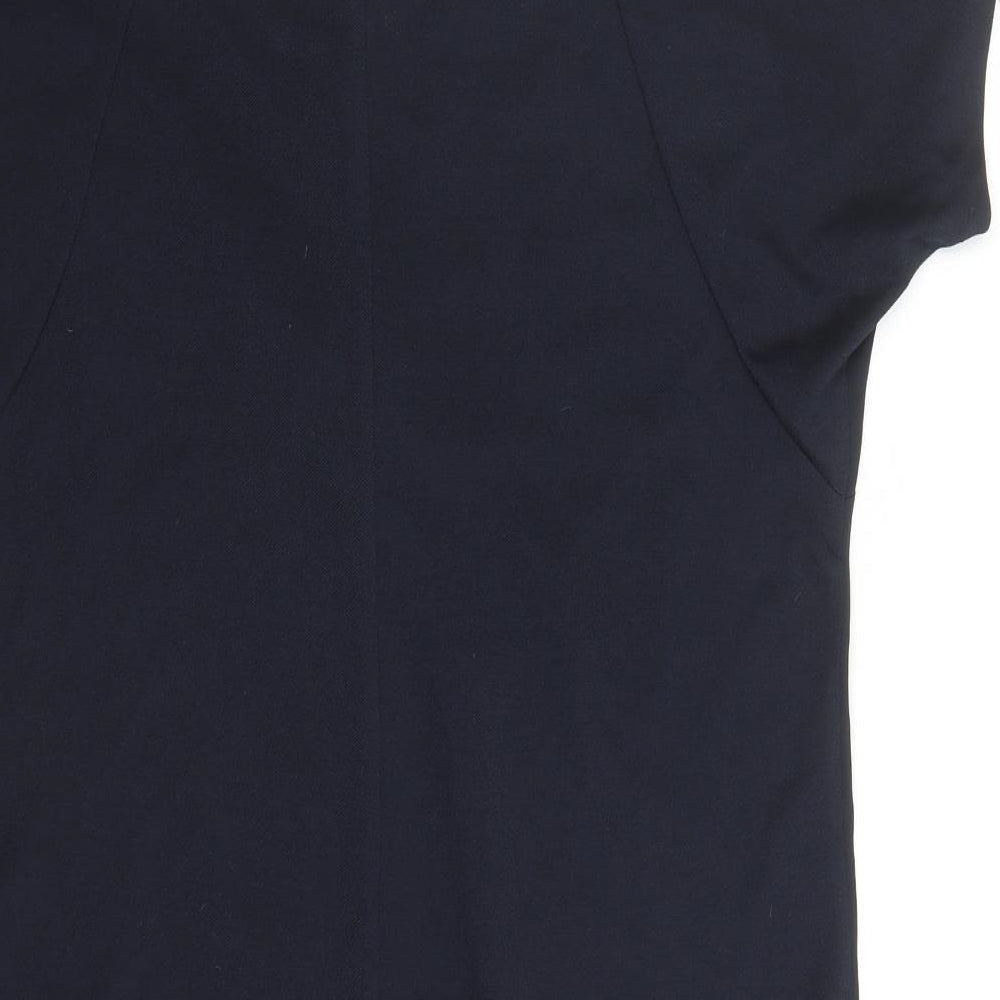 Zara Womens Black Polyester A-Line Size S V-Neck Pullover