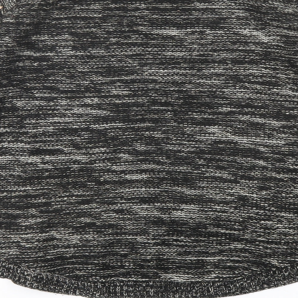 Golddigga Womens Black Round Neck Acrylic Pullover Jumper Size 14