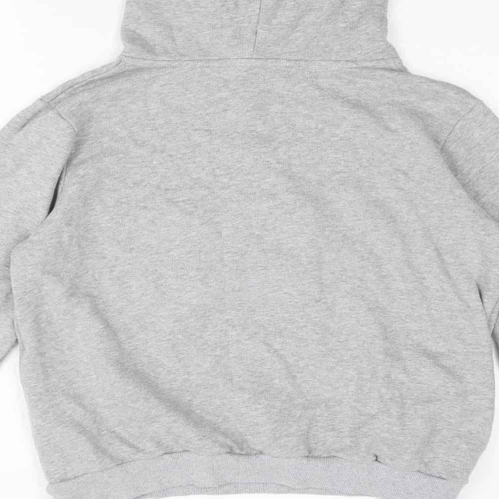 Moocci Womens Grey Cotton Pullover Hoodie Size M Pullover - Textured Star