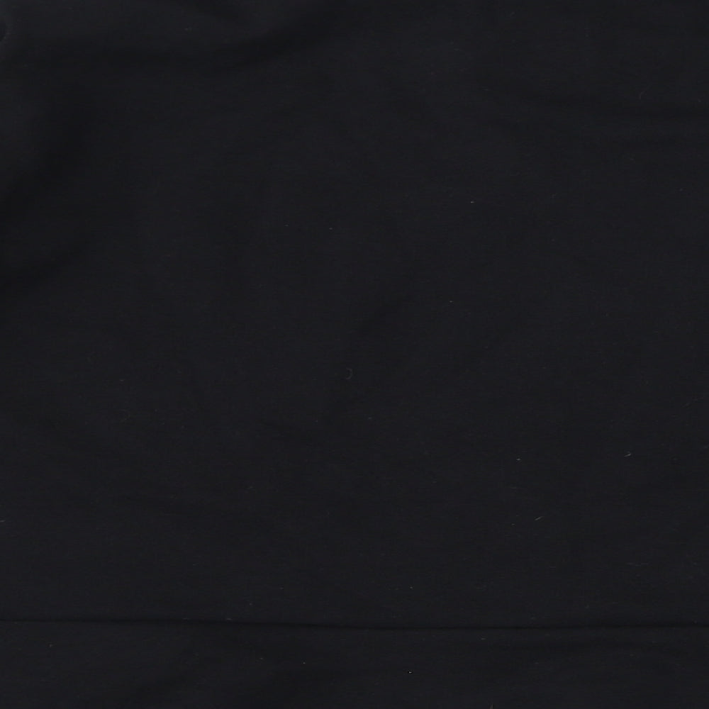Zara Womens Black Polyester Pullover Sweatshirt Size L Pullover - Cropped